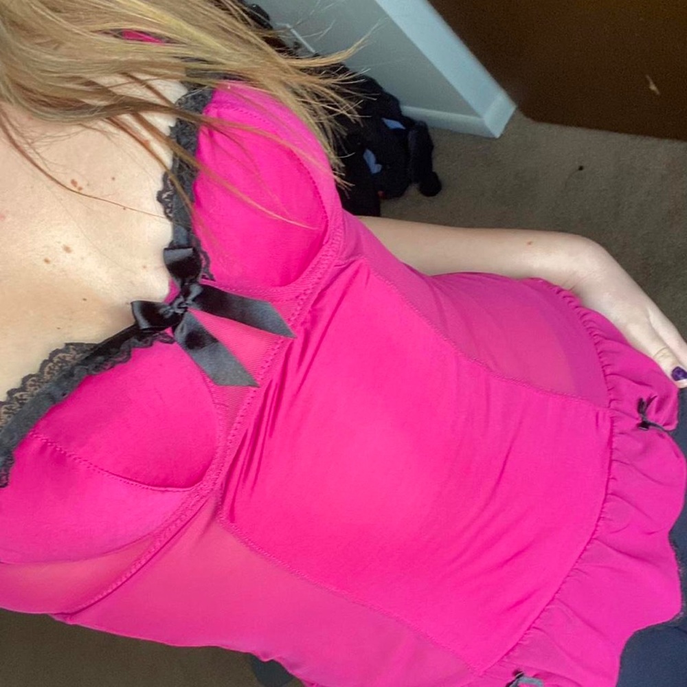 Hot pink lingerie top